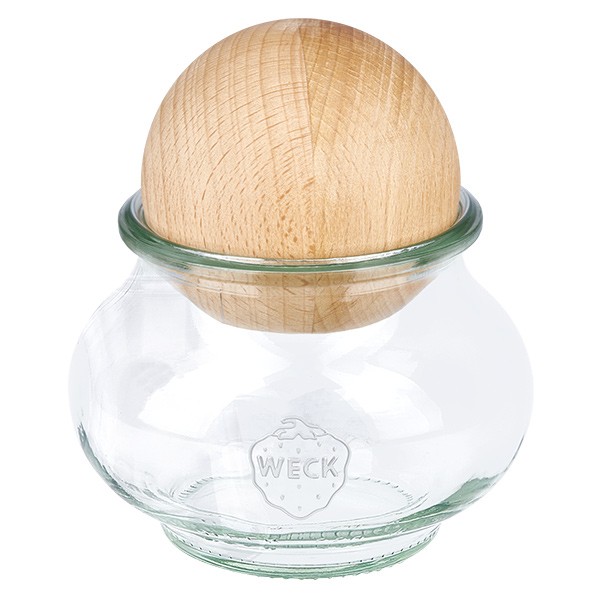 Barattolo decorativo WECK 220 ml con tappo a sfera in legno