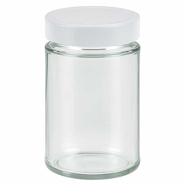 202ml vetro rotondo + coperchio BasicSeal bianco profondo UNiTWiST