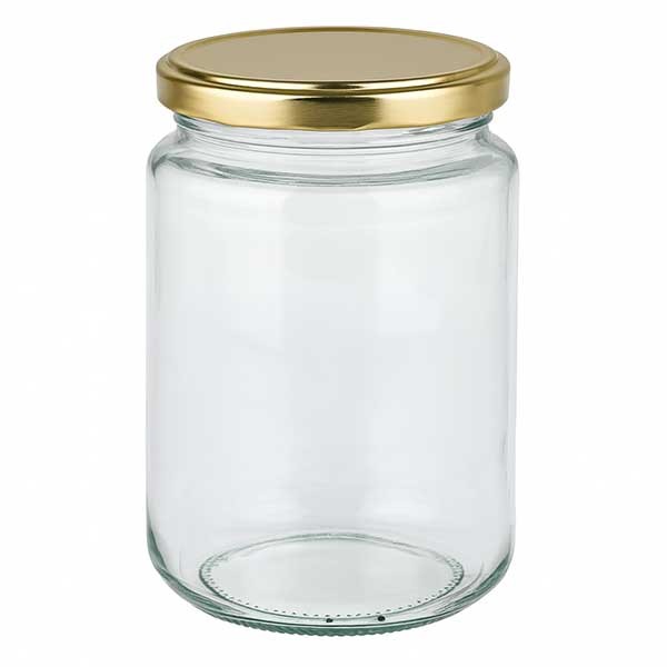 Bicchiere rotondo da 382 ml con coperchio BasicSeal oro UNiTWIST