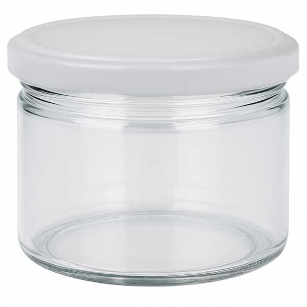 540ml vetro rotondo + coperchio BasicSeal argento opaco UNiTWIST