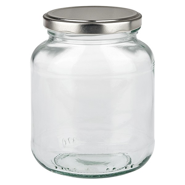 Bicchiere ovale da 370 ml con coperchio BasicSeal argento UNiTWiST