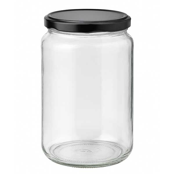 Bicchiere rotondo da 795 ml con coperchio BasicSeal nero UNiTWiST