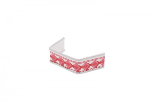 100 clip a U in carta, lunghezza 40, colore rosso-bianco