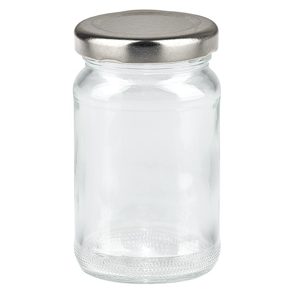 Bicchiere rotondo da 110 ml con coperchio BasicSeal argento UNiTWIST