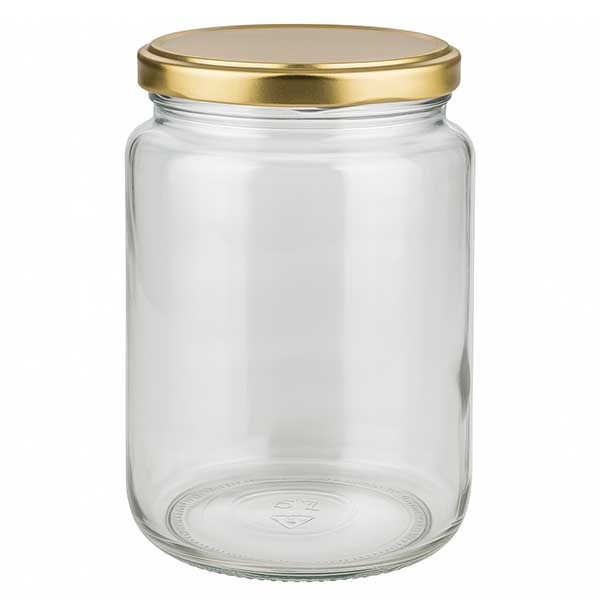 Bicchiere rotondo da 795 ml con coperchio BasicSeal oro UNiTWIST