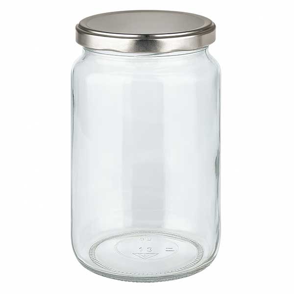 Bicchiere rotondo da 795 ml con coperchio BasicSeal argento UNiTWiST