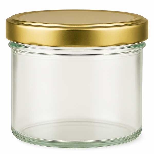 Bicchiere cilindrico da 230 ml con coperchio BasicSeal oro UN.