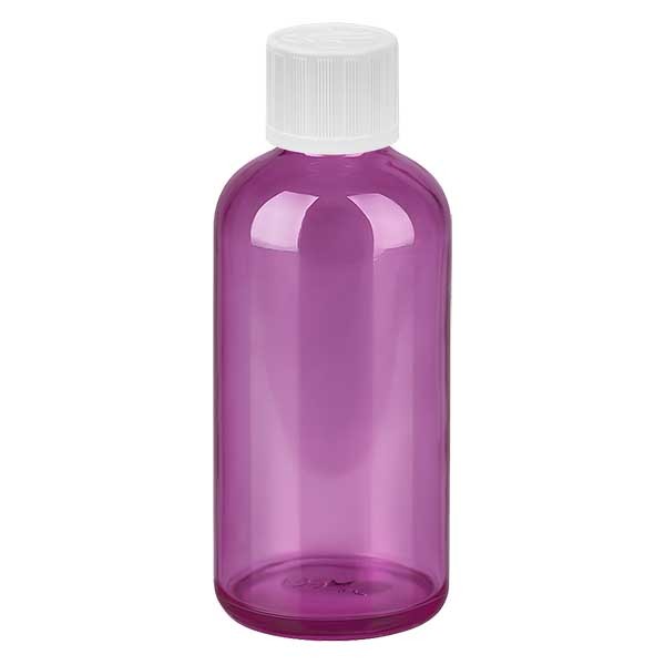 100ml Flasche 11mm Schraubverschluss weiß Standardverschluss Kindersicherung PurpleLine UT18/100
