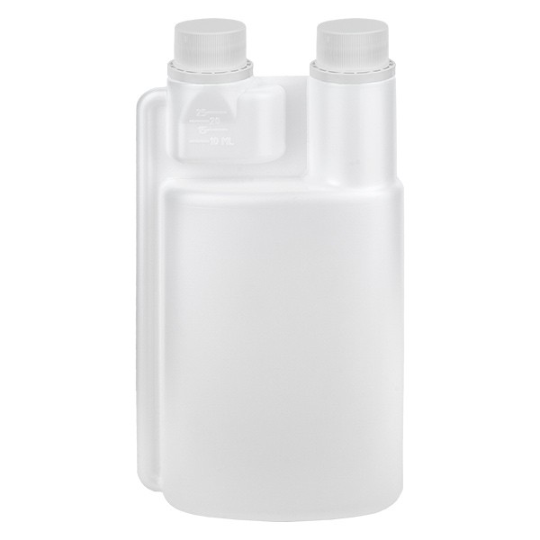 Bottiglia di dosaggio 500ml HDPE trasparente (camera di dosaggio da 25ml)