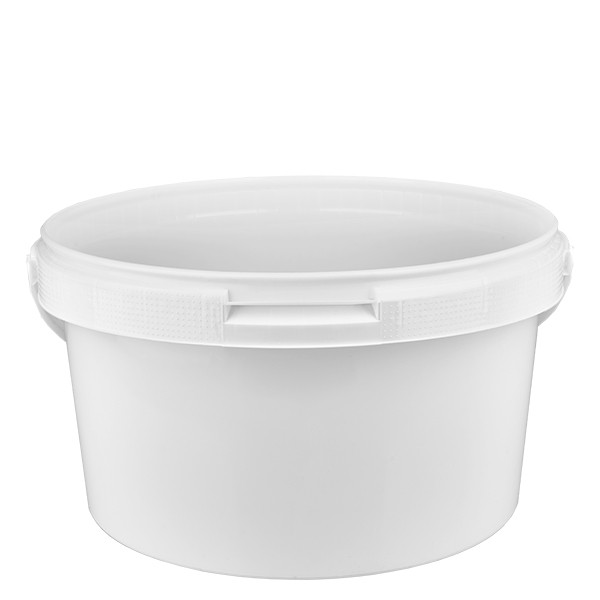 Secchio da 3,5 litri in plastica PP bianca senza coperchio