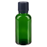 Flacone da farmacia 30 ml colore verde con tappo contagocce premium 1 mm, dispositivo di blocco per i bambini e simbolo di avvertimento per persone cieche,... Flacone da farmacia 30 ml colore verde con tappo contagocce premium 1 mm, dispositivo di blocco per i bambini e simbolo di avvertimento per persone cieche, antimanomissione