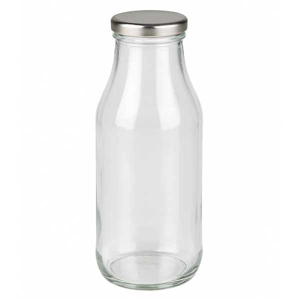 Bottiglia da 263 ml con coperchio BasicSeal argento UNiTWIST