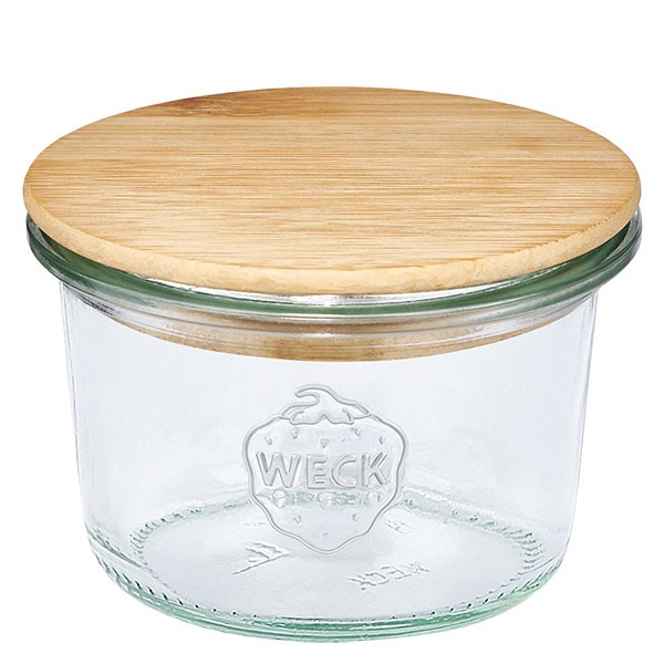 Mini barattolo a forma conica WECK 80 ml con tappo in legno