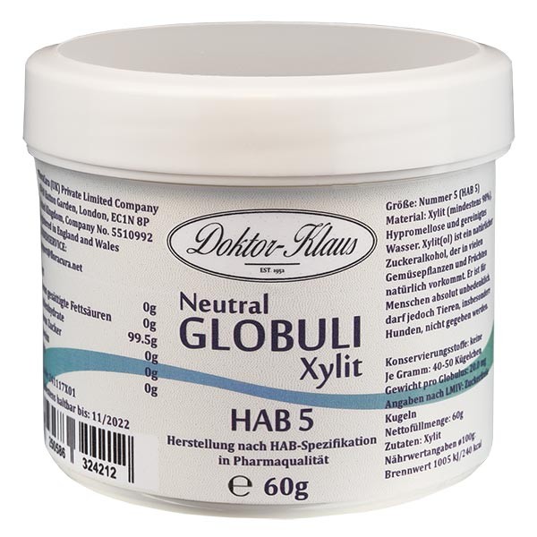 Granuli neutri HAB5 60 g da xilitolo (senza zucchero)