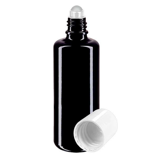 Flacone per deodorante stick in vetro viola 100 ml, roll-on vuoto