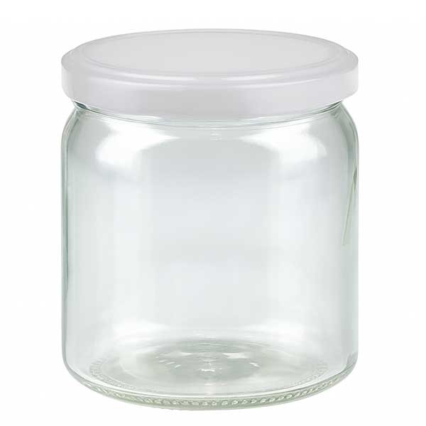 Bicchiere rotondo da 408 ml con coperchio BasicSeal bianco UNiTWIST