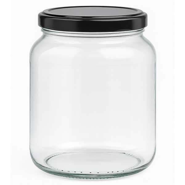 Bicchiere ovale da 370 ml con coperchio BasicSeal nero UNiTWiST