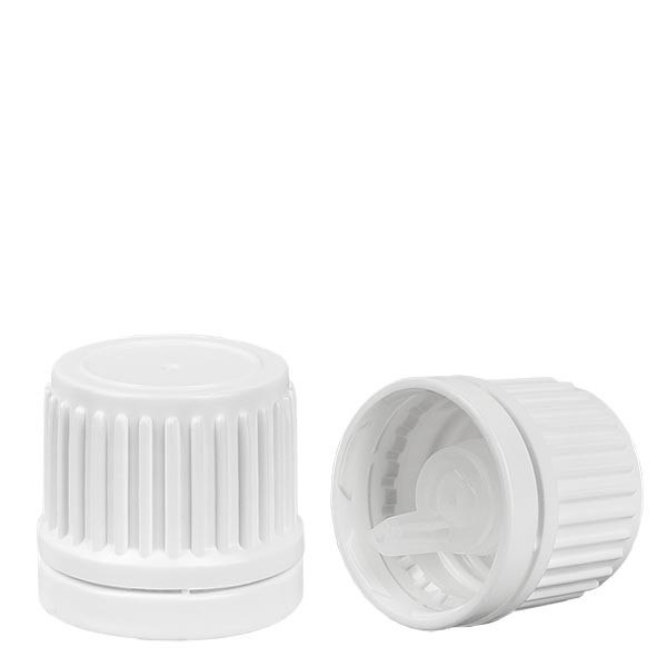 Tappo contagocce colore bianco 18 mm antimanomissione