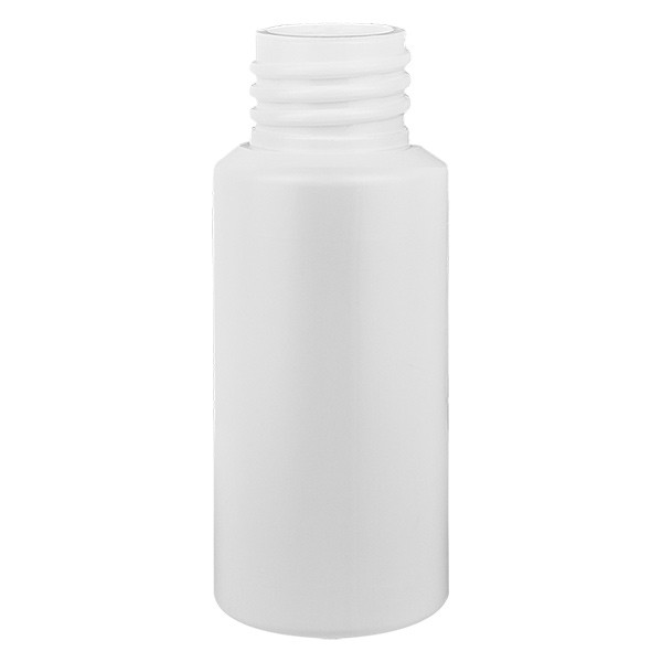 Flacone cilindrico PET 25 ml colore bianco, S20x3, senza tappo