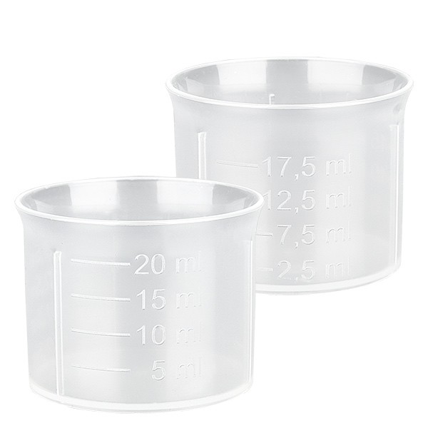Bicchiere dosatore trasparente da 20 ml