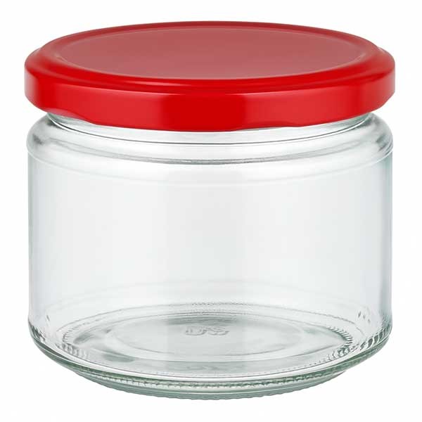 Bicchiere rotondo da 330 ml + coperchio BasicSeal rosso UNiTWIST