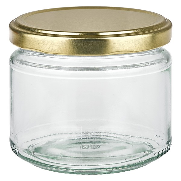 Bicchiere rotondo da 330 ml con coperchio BasicSeal oro UNiTWIST