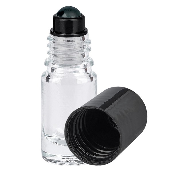 Flacone per deodorante stick in vetro trasparente 5 ml, roll-on vuoto