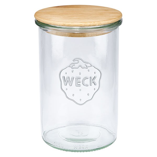 Barattolo a forma conica WECK 1000 ml con tappo in legno