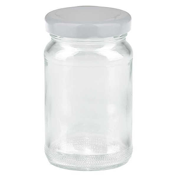 Bicchiere rotondo da 110 ml con coperchio BasicSeal bianco UNiTWIST