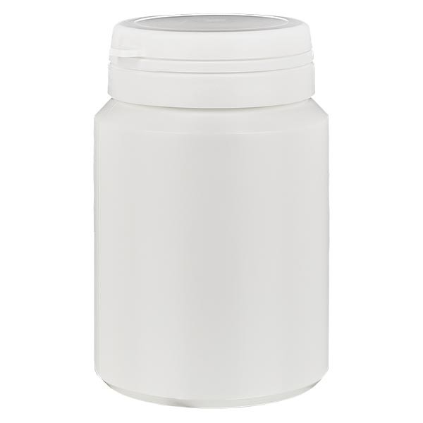 Barattolo per capsule 150 ml colore bianco con tappo Jaycap antimanomissione colore bianco
