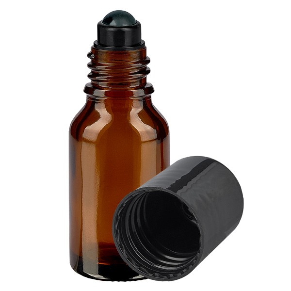 Flacone per deodorante stick in vetro marrone 15 ml, roll-on vuoto