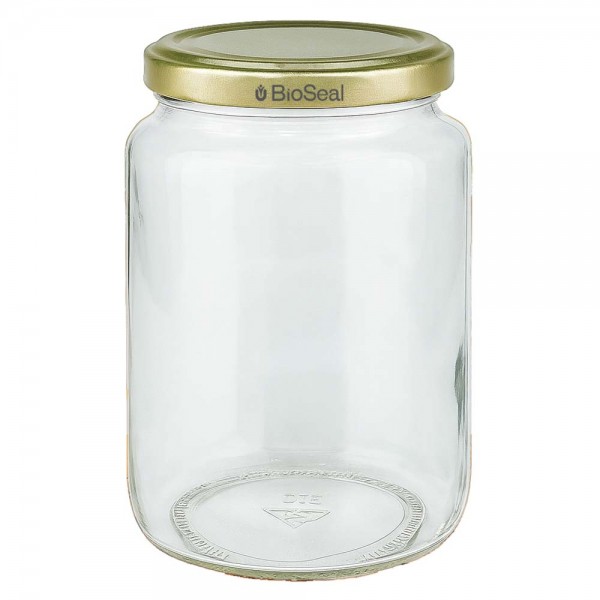 Vasetto per miele da 1000 g con capsula dorata BioSeal UNiTWIST