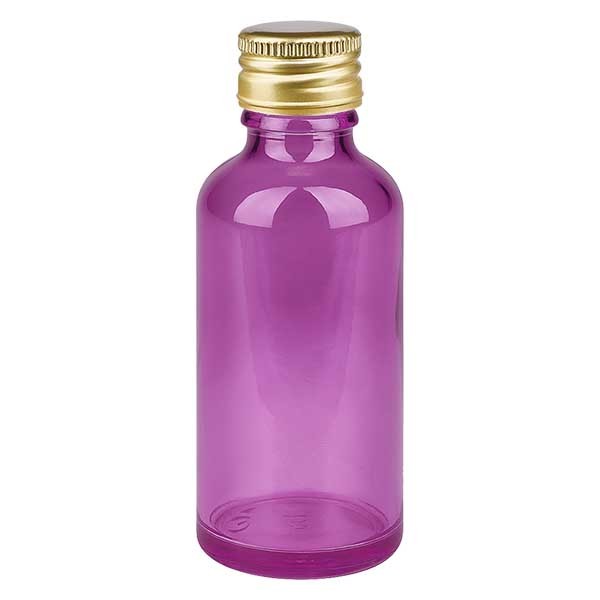 50ml Flasche 11mm Schraubverschluss Alu-Gold mit Standardverschluss PurpleLine UT18/50