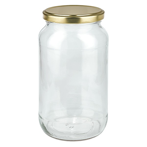 Bicchiere rotondo da 1062 ml con coperchio BasicSeal oro UNiTWIST