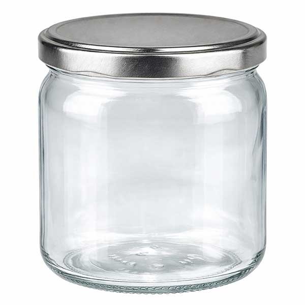 Bicchiere rotondo da 408 ml con coperchio BasicSeal argento UNiTWiST