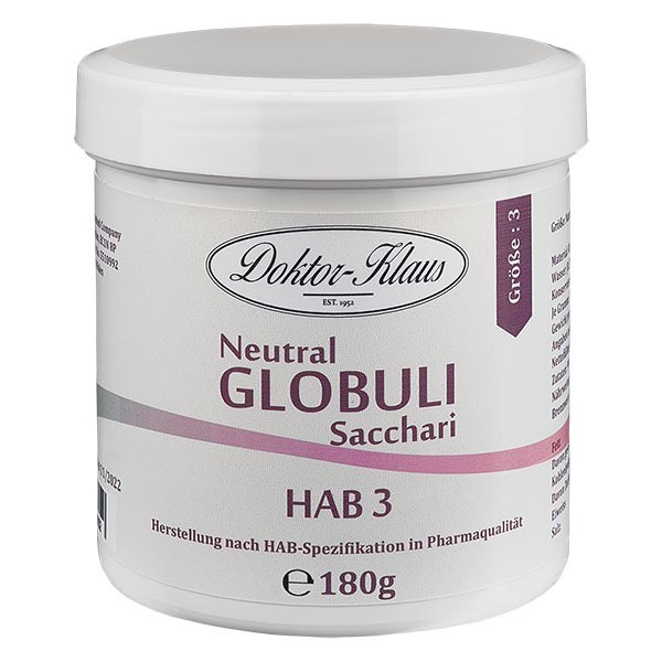 180g globules neutres HAB3, 100 % pure saccharose