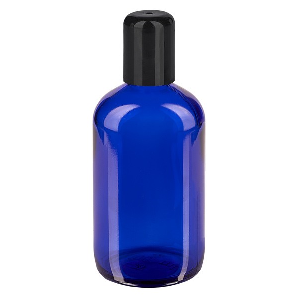 Flacone per deodorante stick in vetro blu 100 ml, roll-on vuoto