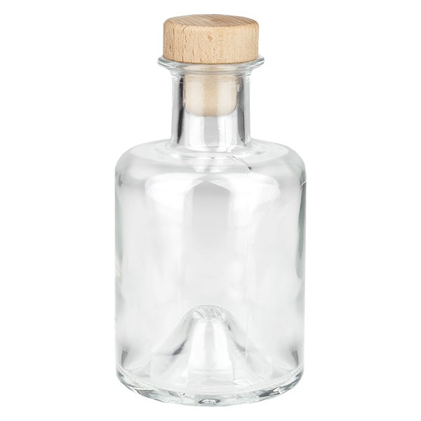 Flacone farmaceutico da 200 ml “Classic” con tappo in legno UNiTWIST®