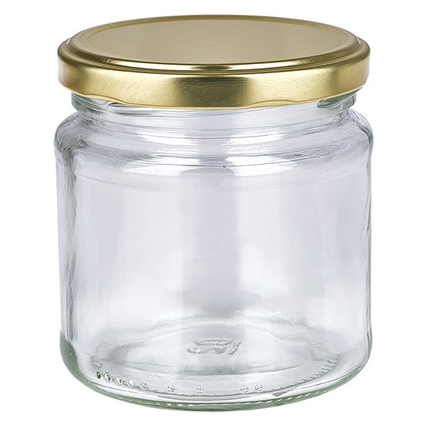 Bicchiere rotondo da 212 ml con coperchio BasicSeal oro UNiTWIST