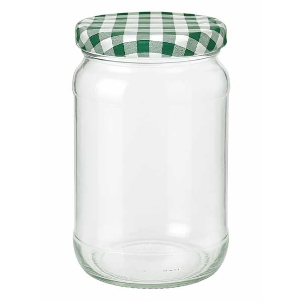 1062ml vetro rotondo + coperchio BasicSeal verde/bianco UNiTWiST