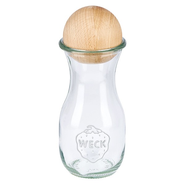 Bottiglia per succo di frutta WECK 290 ml con tappo a sfera in legno