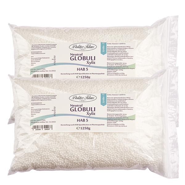 Granuli neutri HAB5 2,5 kg da xilitolo (senza zucchero) (2 x 1,25 kg)