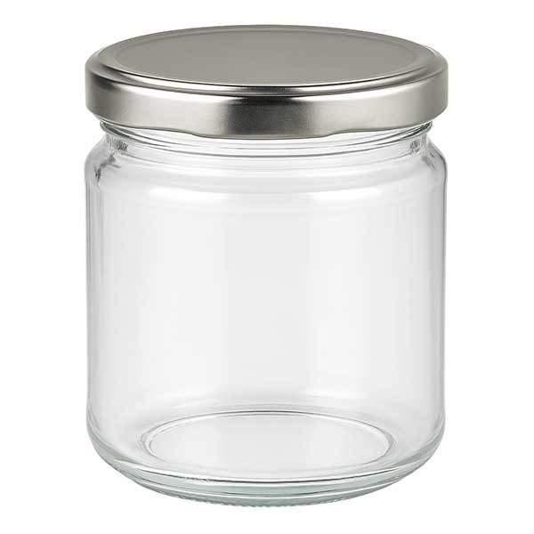 Bicchiere rotondo da 212 ml con coperchio BasicSeal argento UNiTWIST