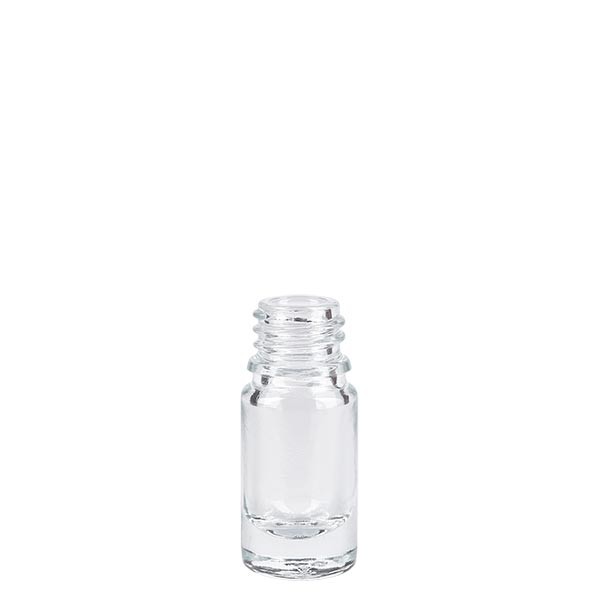 Flacone contagocce 5 ml ND 18 in vetro trasparente, flacone da farmacia