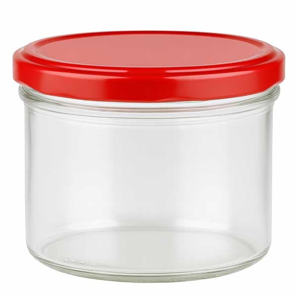 Bicchiere cilindrico da 230 ml + coperchio BasicSeal rosso UNiTWIST