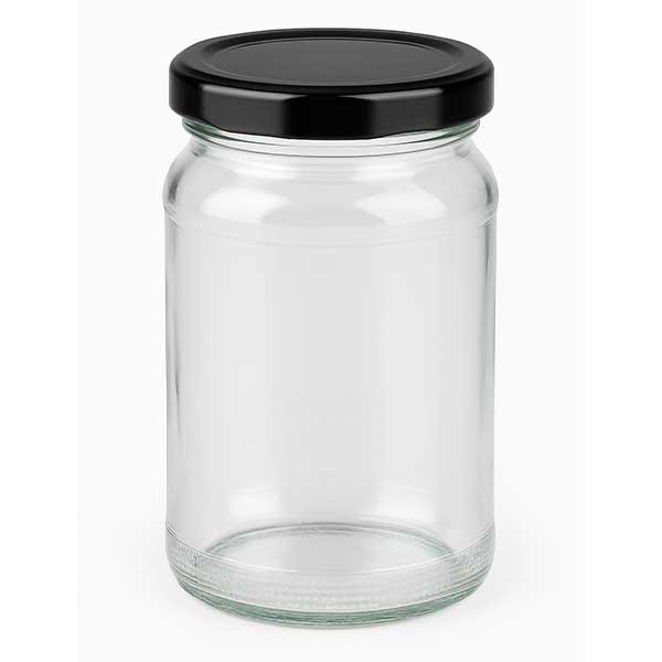 Bicchiere rotondo da 110 ml con coperchio BasicSeal nero UNiTWIST