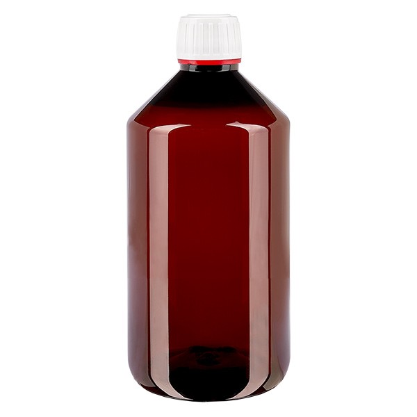 Bottiglia PET 750ml con tappo bianco/rosso OV