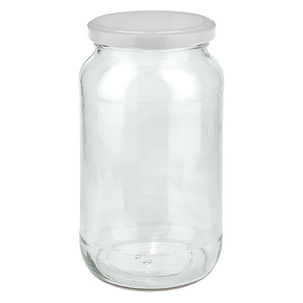 Bicchiere rotondo da 1062 ml con coperchio BasicSeal bianco UNiTWIST