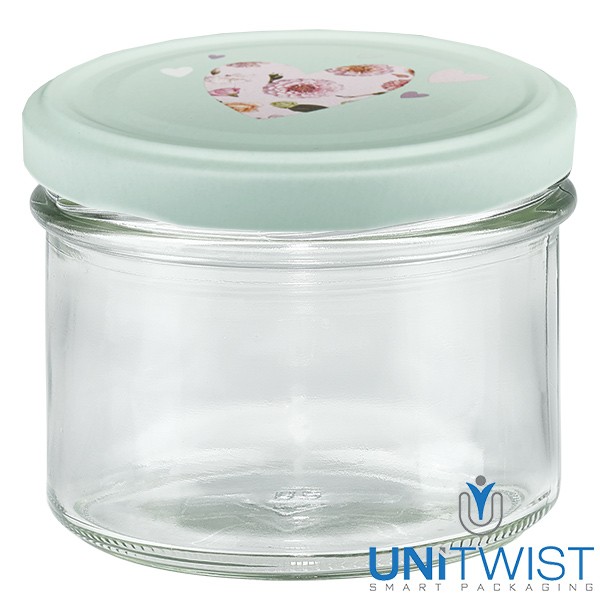 Barattolo da 225 ml + coperchio BasicSeal Cuore menta UNiTWIST®