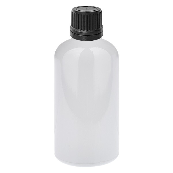 Flacone contagocce da 100 ml, 1 mm, nero, OV WhiteLine UT18/100